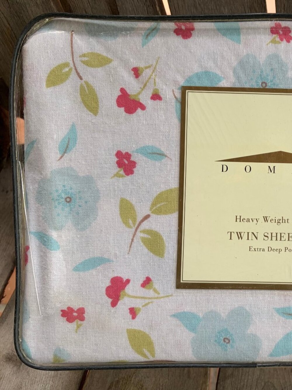 DOMAIN Twin Size Heavy Weight Cotton Flannel Floral Sheet Set COTTON FLANNEL